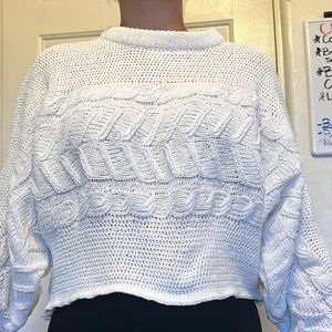 Crop top white sweater